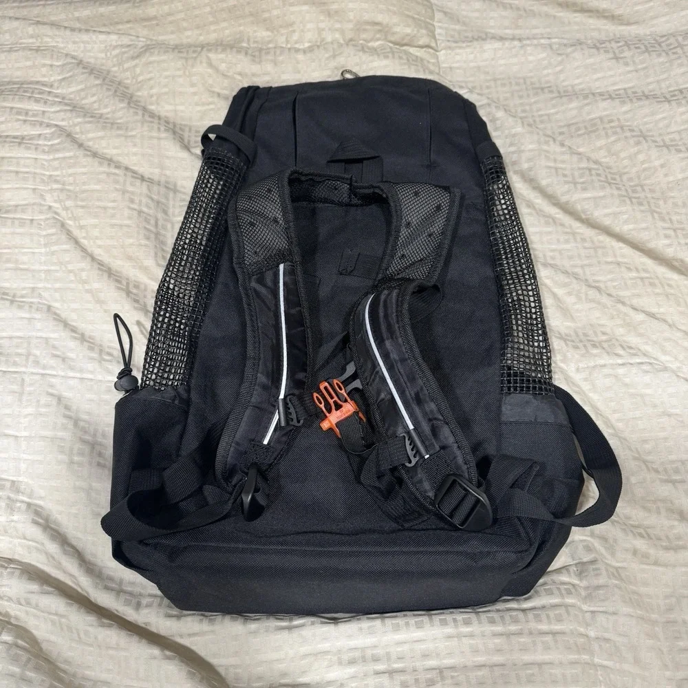 Woolala Pet Carrier Black Mesh Backpack for Small and Medium Dogs - Large